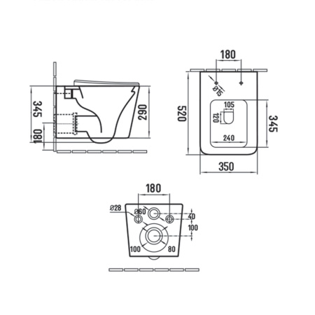 Унитаз подвесной безободковый Vincea Q-Line VT1-12MA антрацит матовый, с сиденьем микролифт